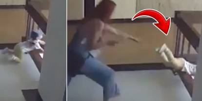Merdivenden düşen çocuğunu havada yakaladı: Anne refleksi hayat kurtardı
