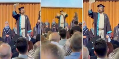 Boğaziçi mezuniyetinde diplomasını yırtan genç gözaltına alındı