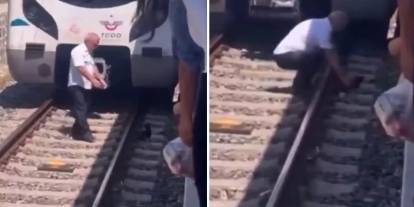 Marmaray makinisti raylardaki yavru kediyi kurtardı