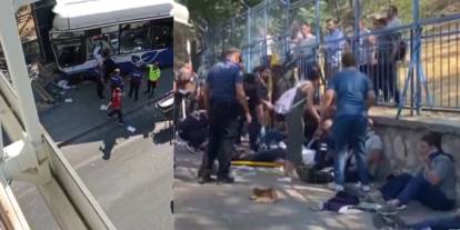 Ankara'da belediye otobüsü üst geçide çarptı: Çok sayıda yaralı var