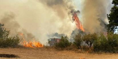 Çanakkale'deki orman yangını büyümeden kontrol altına alındı
