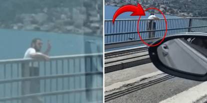 İstanbul'da köprüye çıkan bir kişi el salladıktan sonra intihar etti