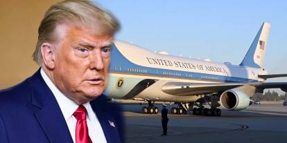 Trump'ı taşıyan uçak havada neredeyse çarpışıyordu! Görevli 'hemen' diye bağırdı