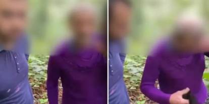 Kadın kılığındaki baba oğul fındık bahçesinde yakalandı! Samsun’da operasyon kamerada