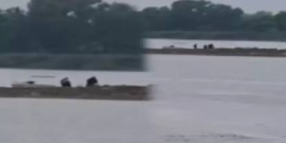 Sapanca Gölü'nde gizemli görüntü! Kazma ve küreklerle geldiler