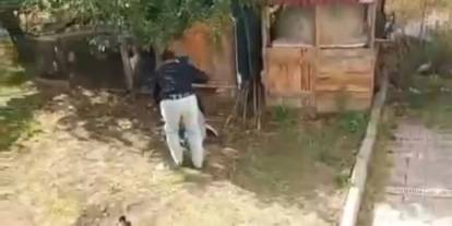 Annesini ve kız kardeşini darbetti