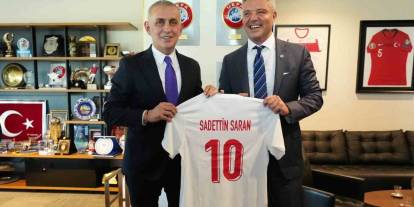 Sadettin Saran'dan TFF Başkanı İbrahim Hacıosmanoğlu'na ziyaret