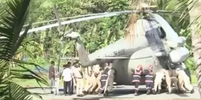 Hindistan Cumhurbaşkanı'nı taşıyan helikopterin iniş yaptığı pist çöktü