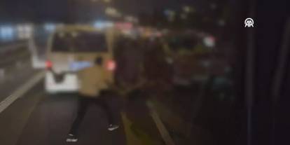 TEM Otoyolu'nda elektrikli testereli ve sopalı kavga