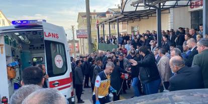 Babasının cenazesinde dayısını kaybetti