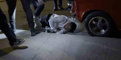 Yol ortasında palalı saldırı