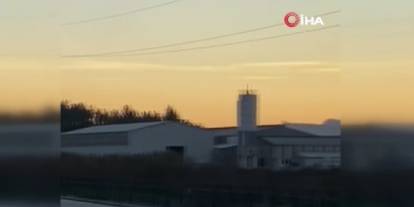 Mermer fabrikasında yangın