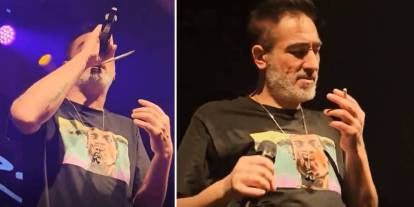 Sagopa Kajmer sahnesinde şok eden görüntü: Tam ağzına sigara fırlatıldı