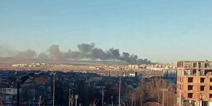 Şantiyede yangın: Kullanılmaz hale geldi