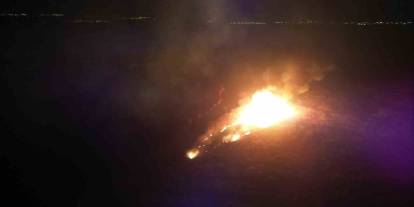 Eber Gölü'nde yangın