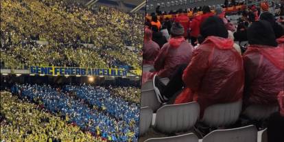 Süper Kupa'da dağıtılan yağmurlukların farkı gündem oldu