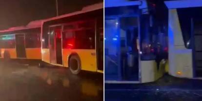 Başakşehir'de İETT otobüsleri çarpıştı: Yaralılar var