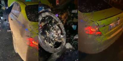 İstanbul'da taksici dehşete yaşadı: Aracı çamura sapladılar, şoförü darp edip kaçtılar