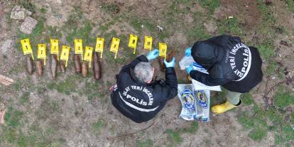 Çocukların oynadığı cisimler mühimmat çıktı