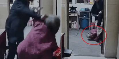 92 yaşındaki anneye şiddet! Görüntüler tepki topladı