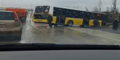 Büyükçekmece’de korkutan otobüs kazası: 5 yaralı