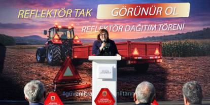 Gaziantep’te “Reflektör Tak, Görünür Ol” projesinde ilk dağıtım yapıldı