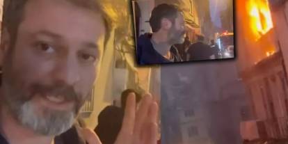 Beyoğlu’nda metruk binada çıkan yangında korku dolu anlar: Ufuk Özkan'ın kardeşi Umut Özkan son anda kurtuldu