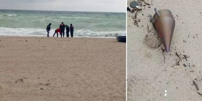 Çatalca'da sahile füze başlığı vurdu