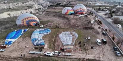 Kapadokya’da sıcak hava balon turları iptal edildi