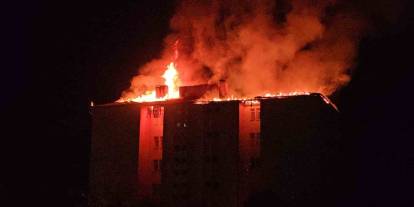 Aydın'da öğrenci yurdu alevlere teslim oldu