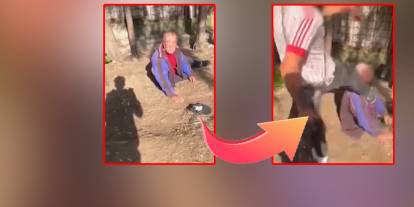 Sokakta uyuyan yaşlı adamı tekmelediler