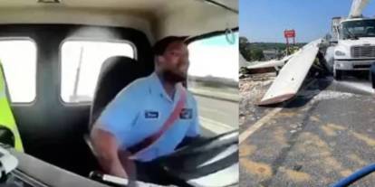 ABD'de iniş yapan uçak kamyona çarptı