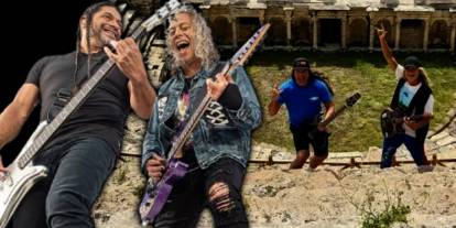Metallica üyeleri Türkiye'de ortaya çıktı! Hierapolis'te herkesi heyecanlandıran kareler