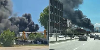 Bursa’da korkutan yangın: Siyah dumanlar gökyüzünü kapladı