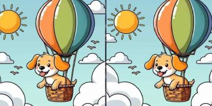 Sadece gerçek dahiler fark ediyor: 14 saniyede sıcak hava balonundaki 3 farkı bulabilir misiniz?