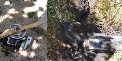 Evin bahçesine İHA düştü