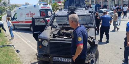 Şırnak’ta zırhlı polis aracı takla attı! 2 polis yaralandı