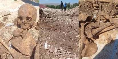 Malatya'da inşaat kazısında insan kemikleri bulundu