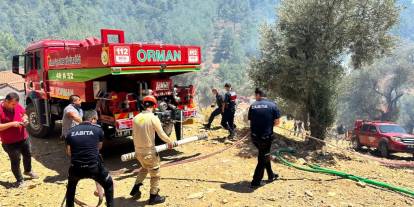 Bodrum Belediyesi yangınlara müdahale çalışmalarına destek verdi