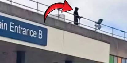 Azrail maskesiyle hastane çatısına çıktı! Saatlerce martı gibi bağırdı