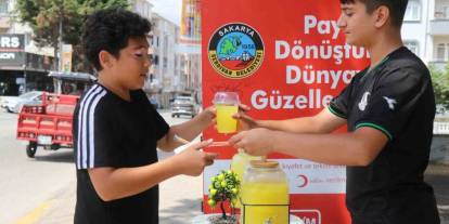 14 yaşındaki Buğra limonata satarak asgari ücretin 3 katını kazanıyor