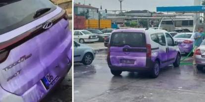 Afyonkarahisar'da gizemli olayın nedeni ortaya çıktı: Araçları mora boyayan madde bakın ne çıktı