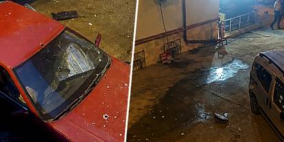 Trabzon Emniyet Müdürlüğü bahçesine İHA düştü