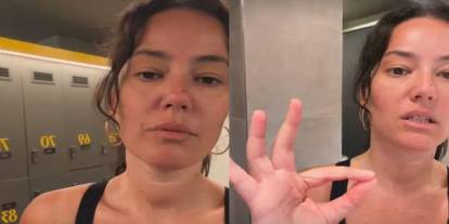 Pelin Akil vücuduna kaşık yapıştığı anları paylaştı