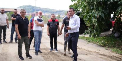 Giresun Belediye Başkanı Köse, yağıştan etkilenen bölgeleri inceledi