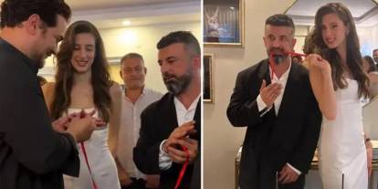 Itır Esen ve Engin Aykanat nişanlandı! Çağatay Ulusoy detayı gündem oldu