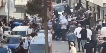 Sultangazi'de gelin alma merasimi kavgaya döndü: Uçan tekme kamerada
