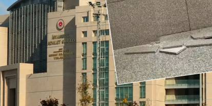 İstanbul Adliyesi'nde korkutan olay! Tavan avukatın başına düştü